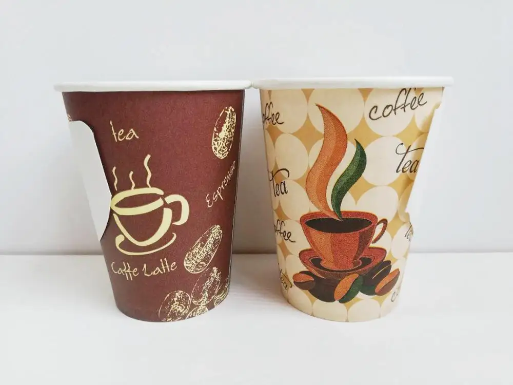 
wholesale China supplier cheap price for single wall 7oz/8oz/9oz paper coffee cups with handle for hot coffee drink 