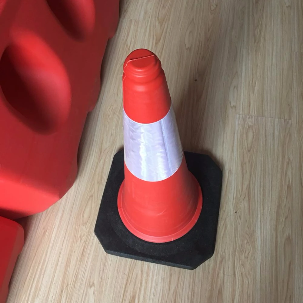 high quality PE traffic cone hot sale 750 1000 reflective traffic cone with reflective tape used on the crossing of road ways