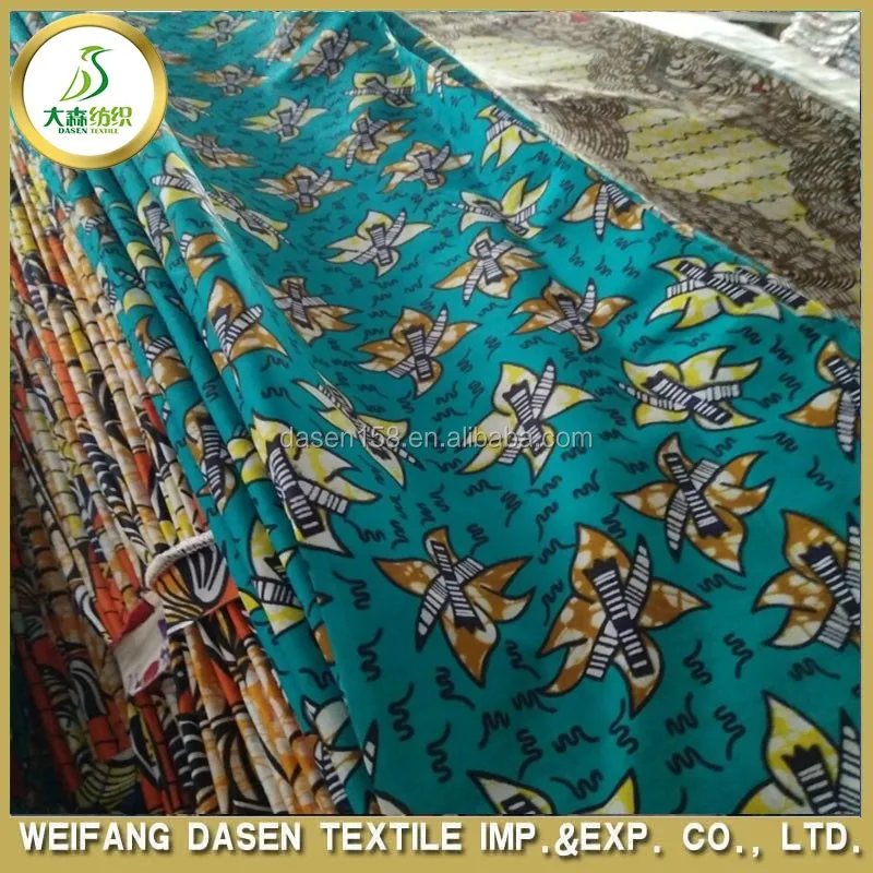 African Fabrics Wholesale 100% Cotton Fabric African Wax Prints Fabric china supplier weifang