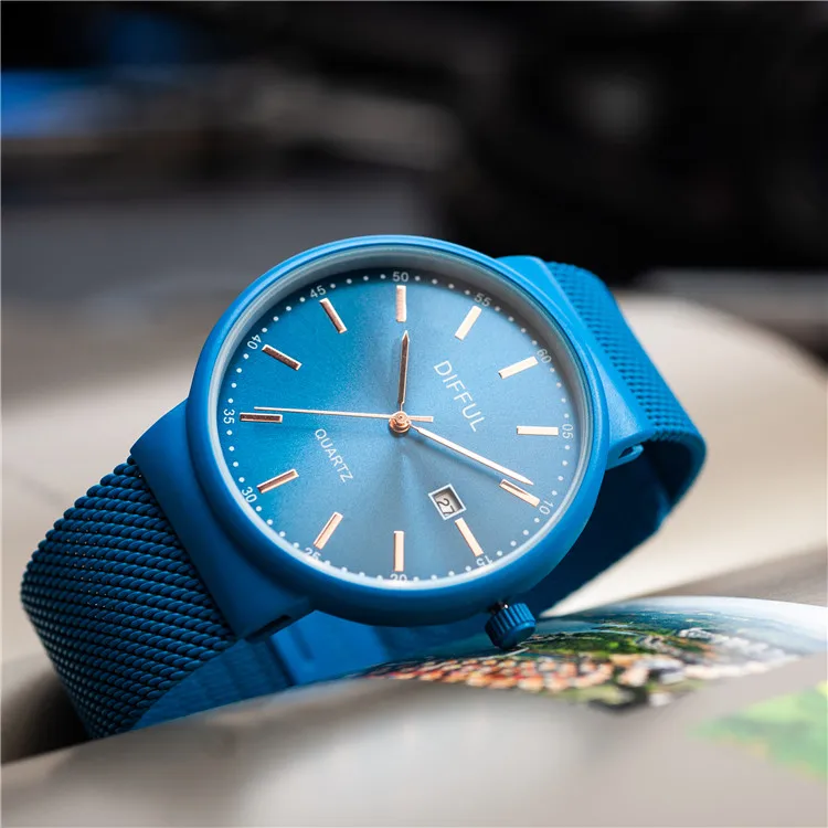 
New design fashion mesh stainless steel oem luxury reloj japan movt watch custom logo 