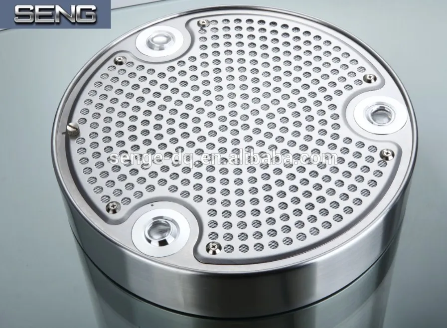 SENG Kitchen Tempered Glass Round Island Mounted Stainless Steel Range Hood