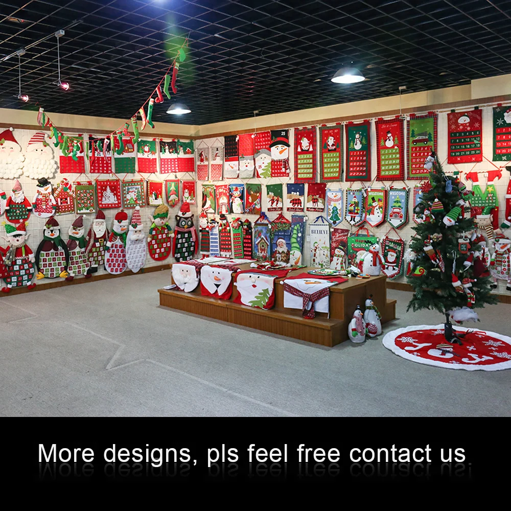 Christmas Linen Tree Skirt Decoration Guangzhou Wholesale Market Decoration Supplies Elk Navidad Gift