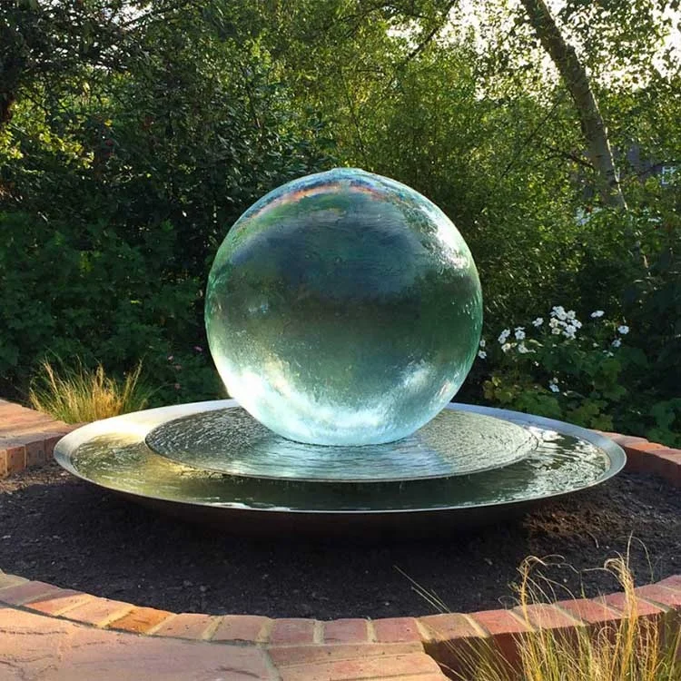 Steel Decoration Modern Water Pond Garden Park Ball Fountain