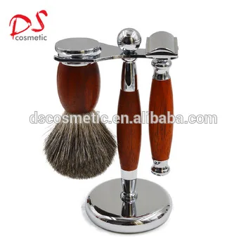 DISHI shaving beard brush razor stand,men shaving razor set,stainless steel stand holder
