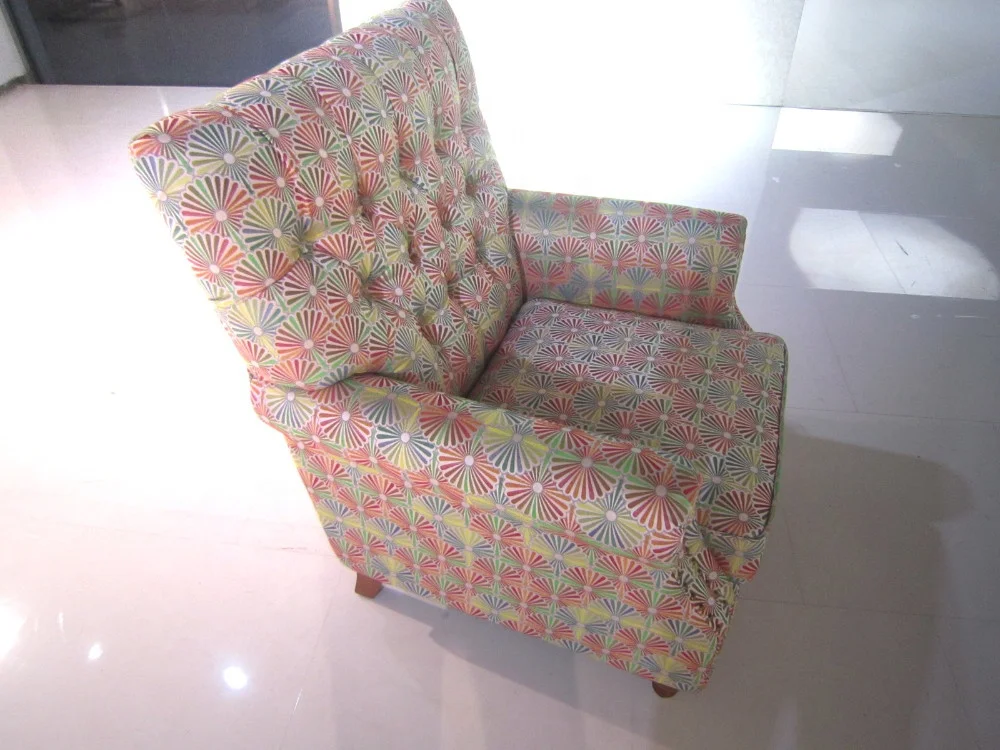 Wholesale american style colorful single fabric sofa chair