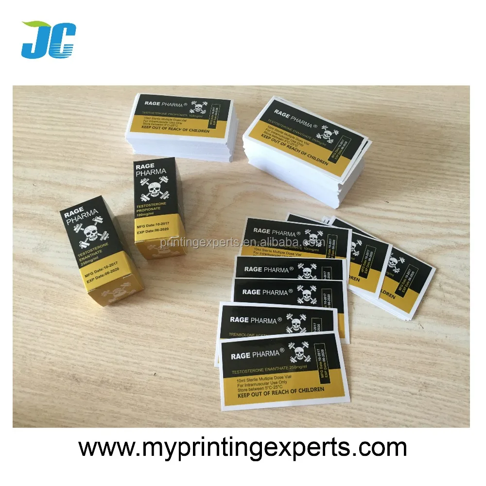 Pharmaceutical Adhesive 10ml Vial Labels Stickers Glossy Customized Printing