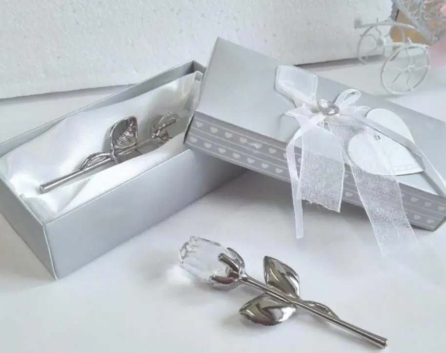 20pcs/lot Wedding Favors Crystal Rose Flower Party Favors
