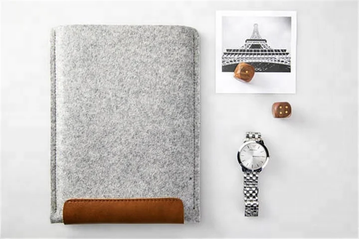 Personalized  felt leather case laptop, leather holder for Mac-book Air 11inch 12inch 13inch, bag for notebook