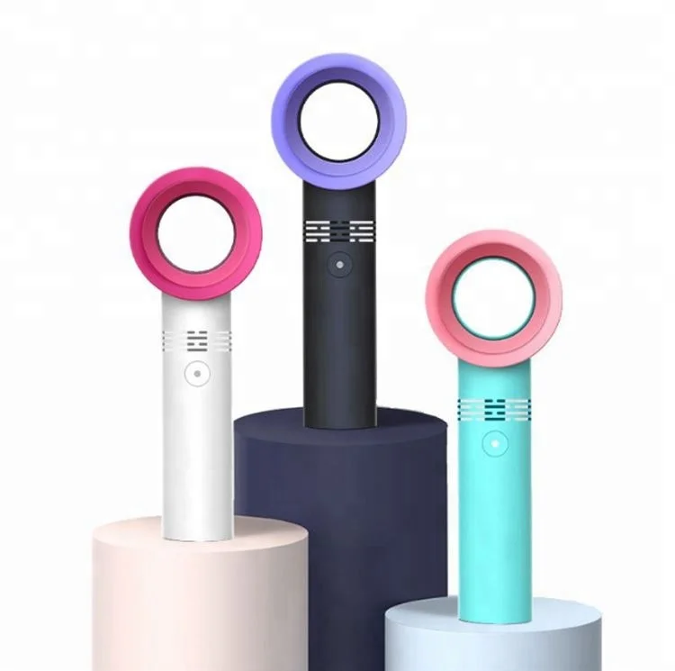 Новейший Электрический Безопасный настольный вентилятор, перезаряжаемый портативный безлопастный USB-вентилятор