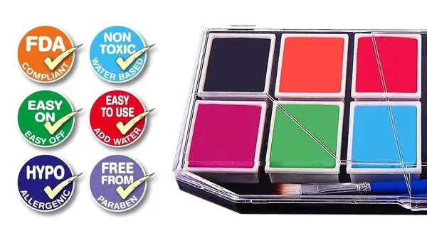 Face Paint Kit for Kids 12 Color (X-Large) Best Quality Body Painting Set Safe Non-Toxic Water-Based
