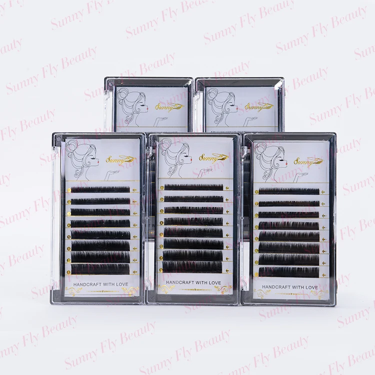 Premium factory custom made 0.25 20 trays bulk eyelash extension