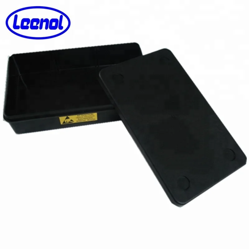 Black Conductive Box ESD Small Container Case With Lid