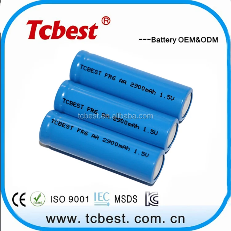  Литий-ионный перезаряжаемый аккумулятор OEM для 2900mah fr6 aa 1 5 v