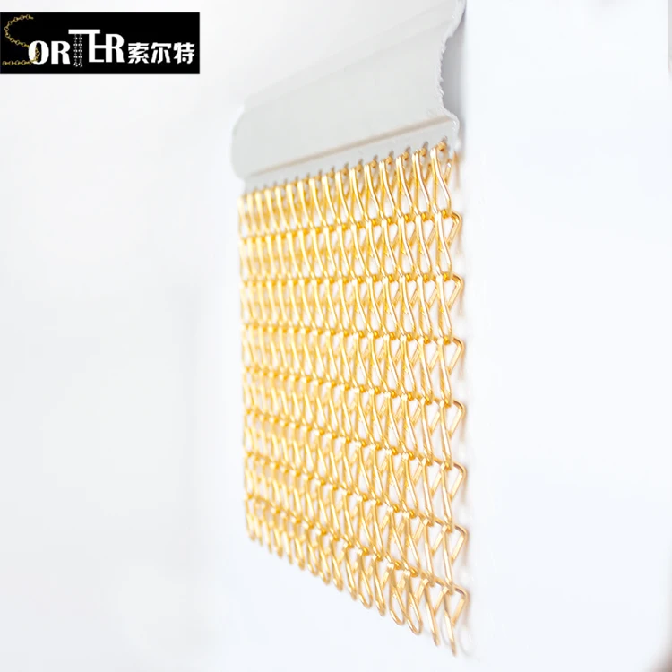 Logo aluminum chain curtain anodize aluminum link chain curtain for room decoration