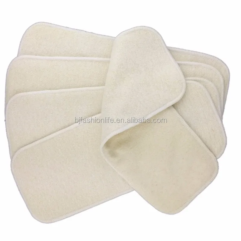 Wholesale High quality Baby hemp cotton insert 4 layer for baby cloth diapers nappies china factory wholesale price