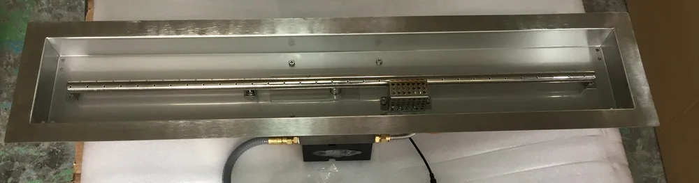 
Outdoor remote control rectangle gas firepit burner 