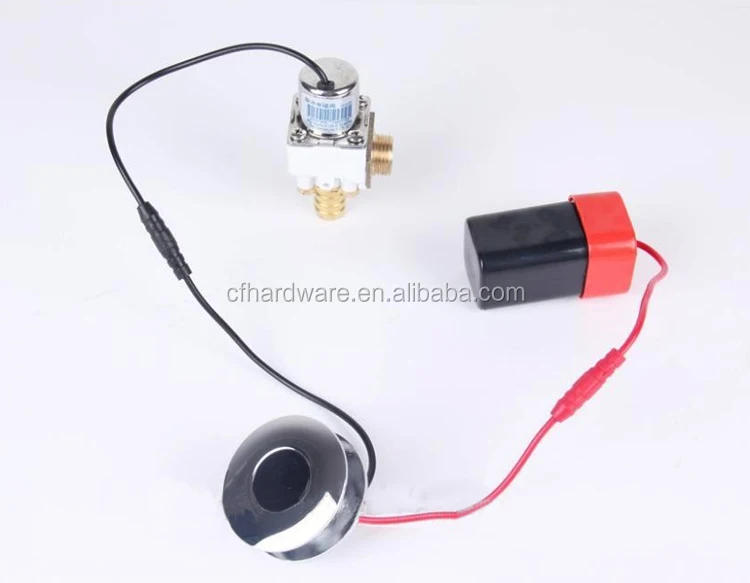 
Brass concealed electronic toilet flusher round automatic sensor urinal flush valve 
