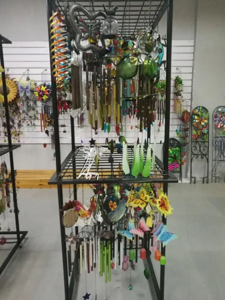 Outdoor metal garden butterfly decoration hanging brass wind bell chimes wedding garden decoration garden supplies decoration