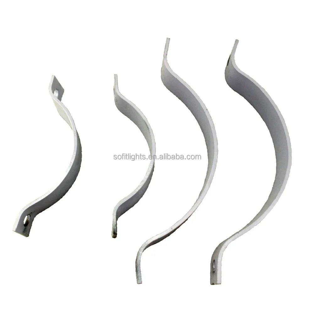 Galvanized round steel light pole clamps