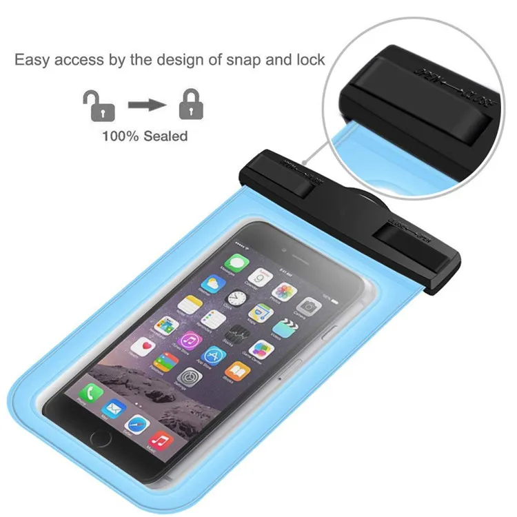 IPX8 PVC Cellphone Case Dry Bag Universal Waterproof Phone Pouch Bag for iPhone Samsung