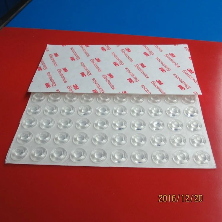 
16*5Mm Cylinder Self Adhesive Transparent Anti Slip Bumpers Silicone Rubber Feet Pads High Sticky Shock Absorber 