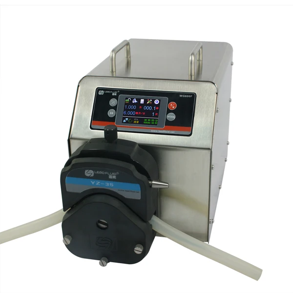 Lead Fluid Industrial Peristaltic Pump WG600F with YZ35 10ml/min to 13L/min large flow rate