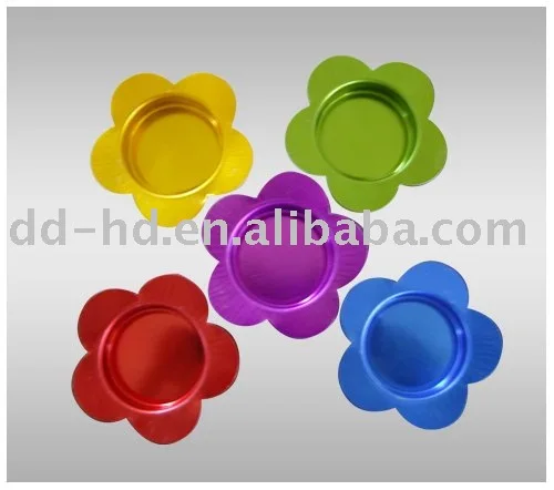 tealight candle cup in aluminum