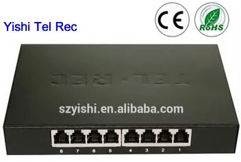 High quality Automatic 8 port USB phone voice recorder detector