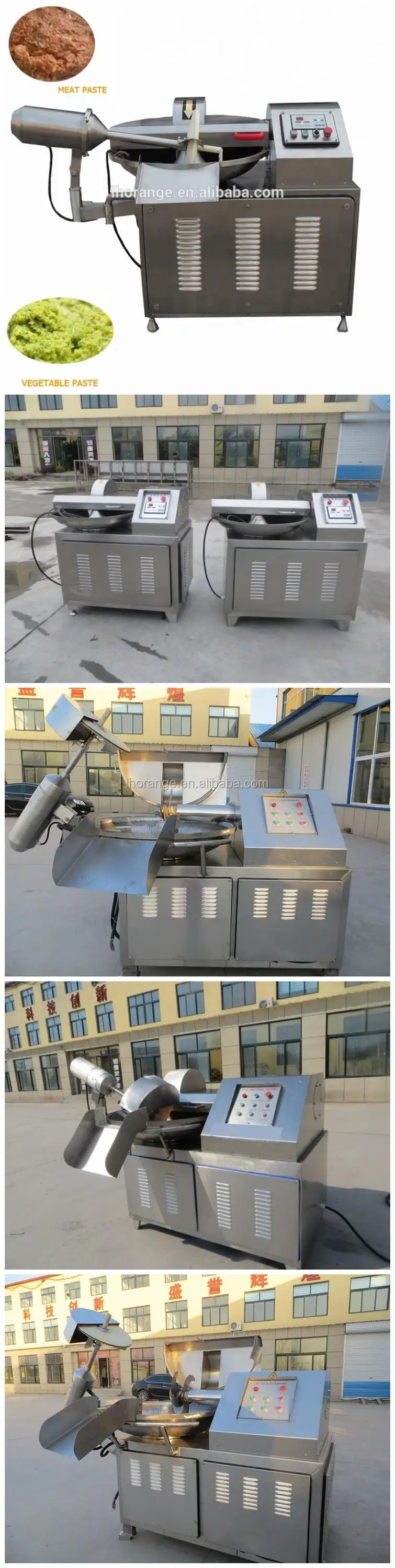 Automatic Meat Vegetable Chopper Sausage Bowl Cutter Machine