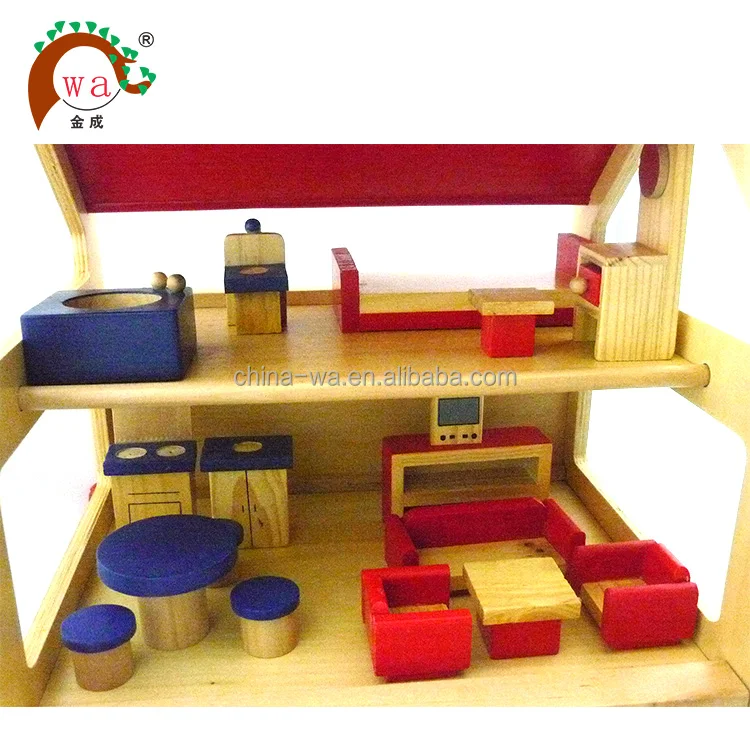 DIY Детский маленький деревянный игрушечный кукольный домик