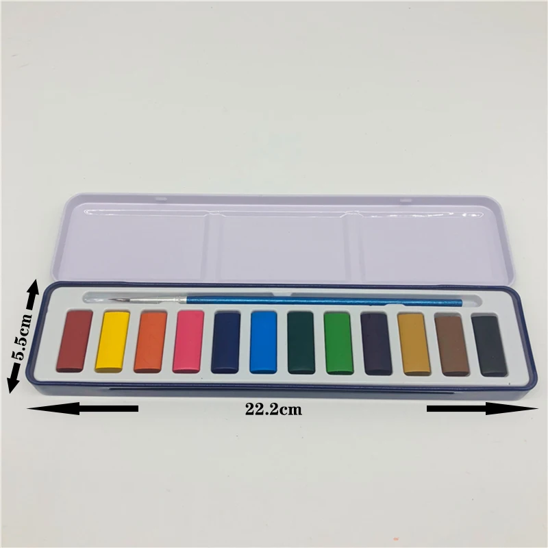 Hot 12/24/36 solid Colors Watercolor Paint Cake Art Professional Solid Painting Set