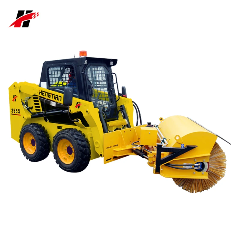 
hydraulic angle snow sweeper attachment for skid steer loader road sweeper 
