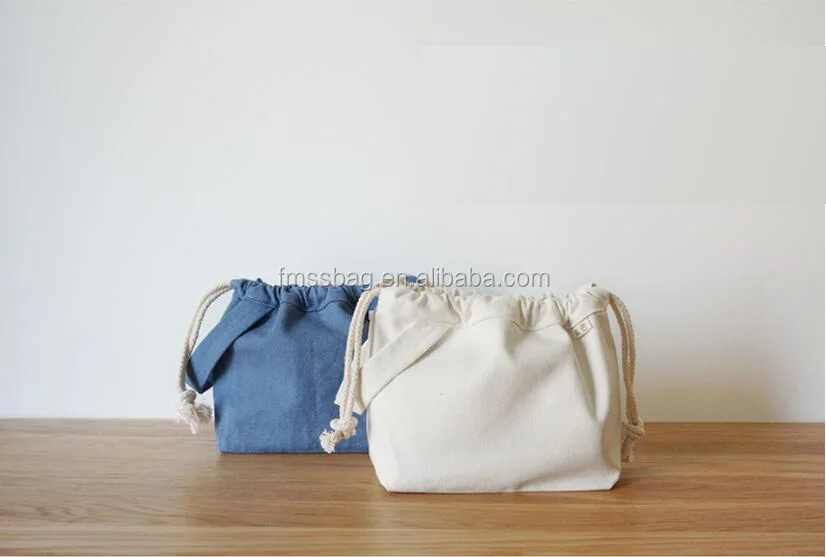 Simple design drawstring tote bag lunch box bag grocery receive bag