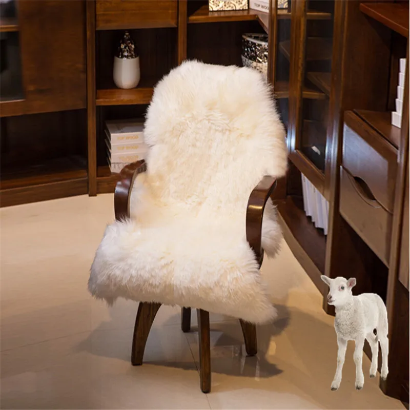 Hot sale New Zealand raw skin tanned Real long white Sheepskin furniture fur rug
