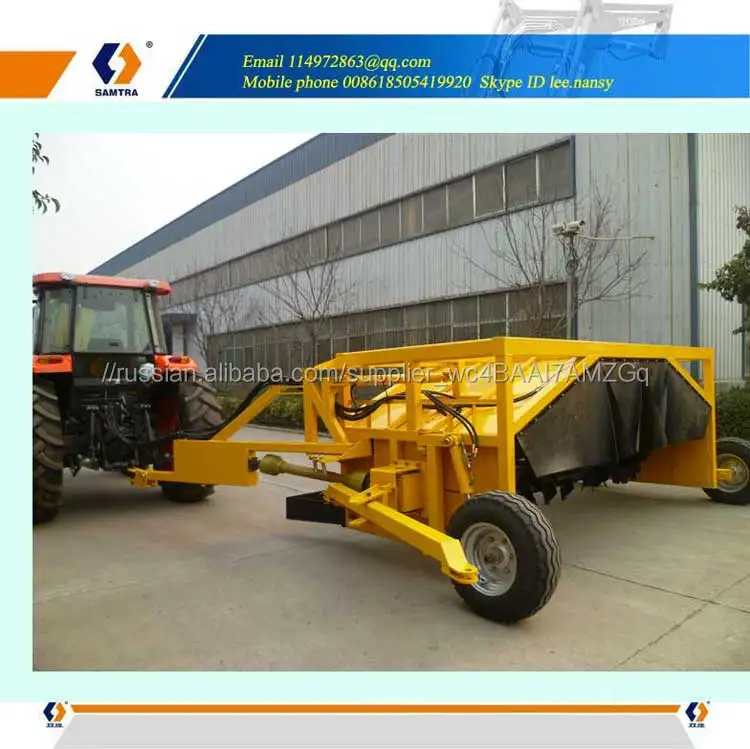 Трактор компост тернер машина работает на трактор