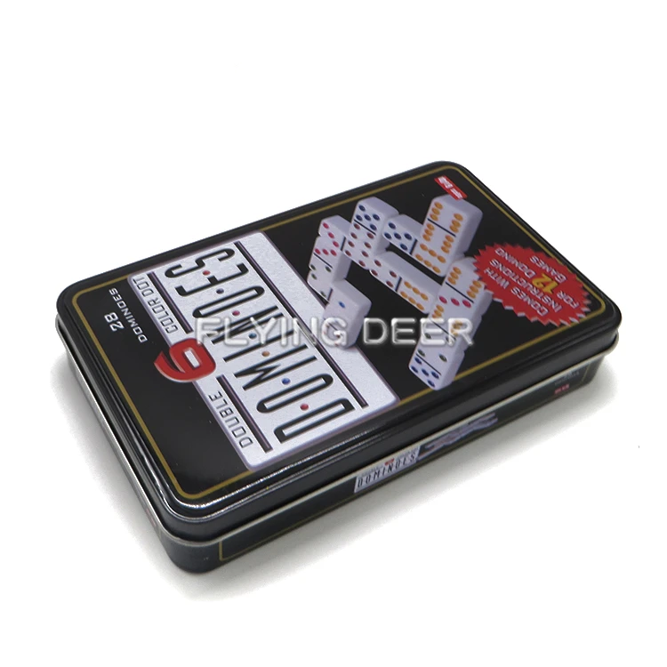 
High Quality Family Classic Game Ivory Double Color Domino With Colored Dots 