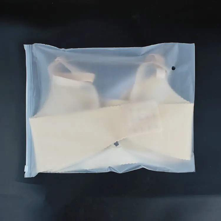 
Frosted OEM plastic eva swimwear bag/ underwear packaging bags with zipper 