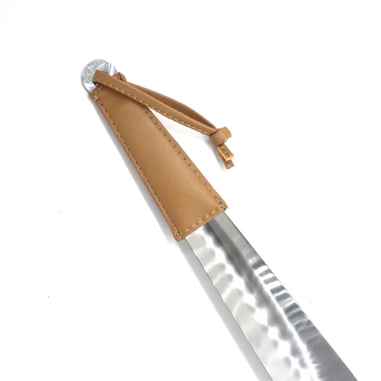 38cm stainless steel leather portable long shoe horn for seniors
