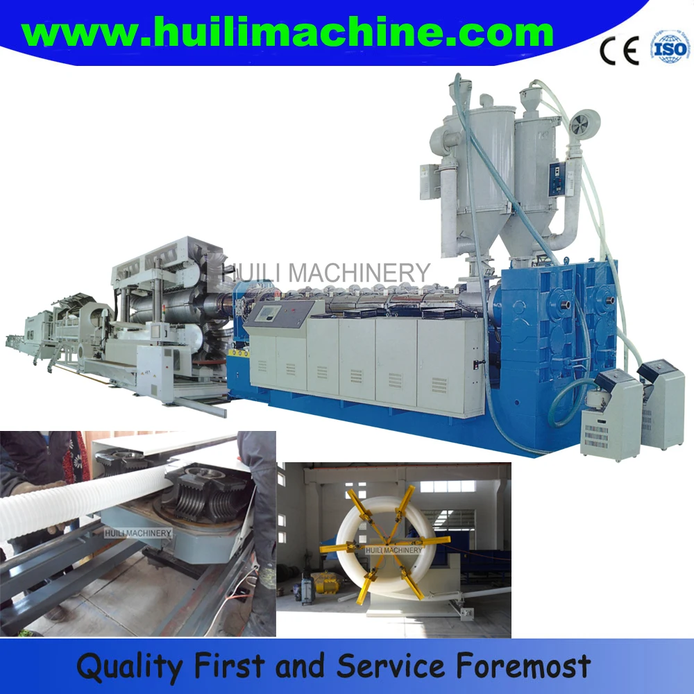 PE Certification Single Corrugated Pipe Machine