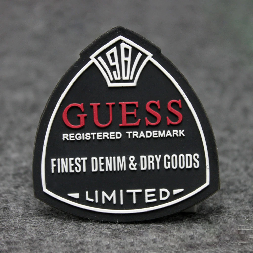 Factory directly custom silicone label branding logo rubber pvc patch 3d for clothing