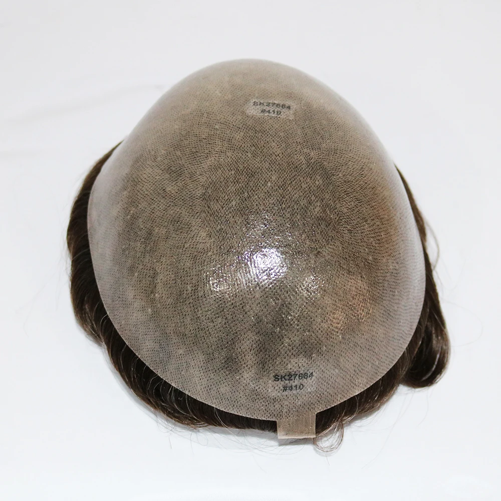 Прочная кожа натуральные волосы мужской парик индийские неповрежденные волосы чистые полиэтиленовые человеческие волосы заменяемые черные мужские парики