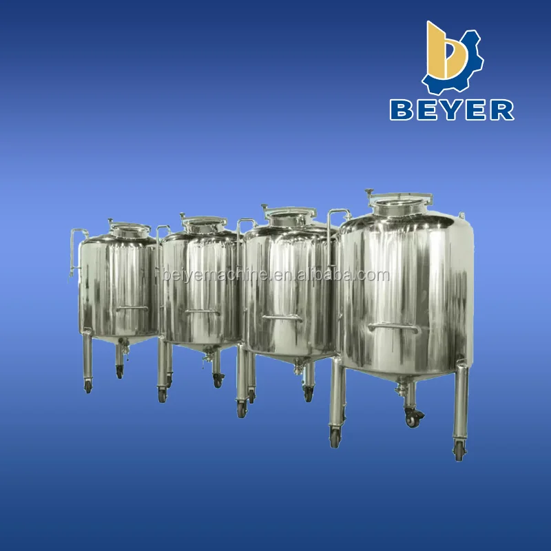 100-5000 liter wheeled chemical stainless steel storage tank
