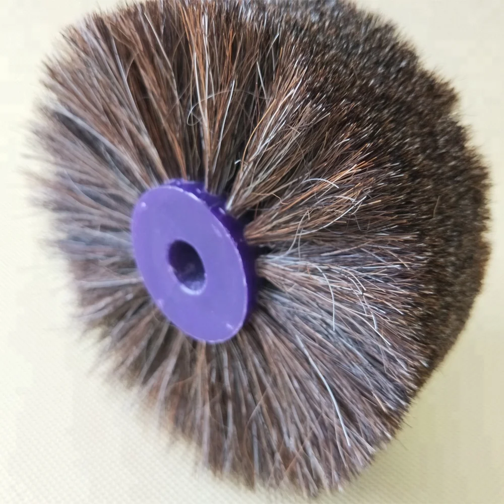 Horse Hair Shoe Polishing Wheel Brush