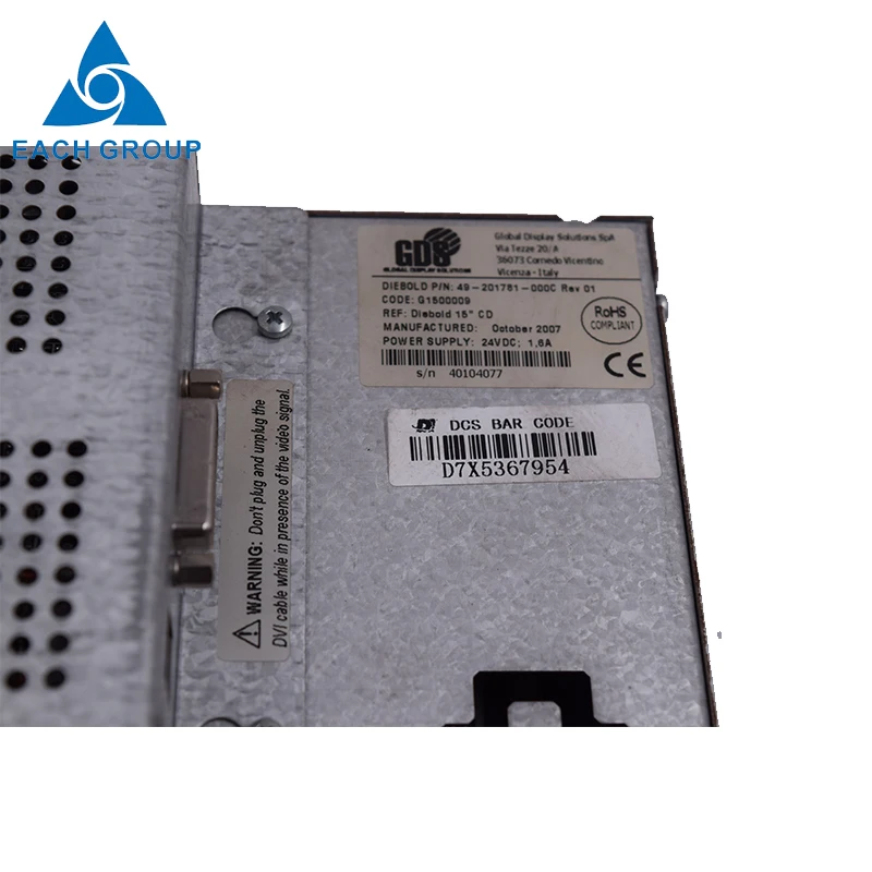 ATM Machine Spare Partrs Diebold OPTEVA 562 15 Inch LCD Monitor 49-201781-000C 49201781000C