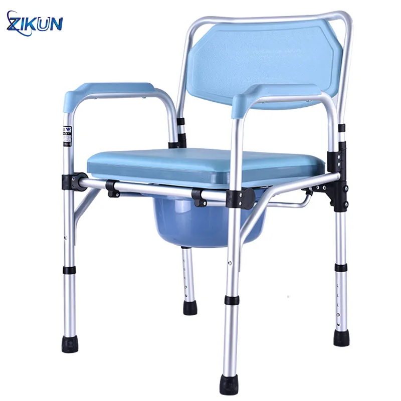 
Cheap price Aluminium shower seat commode chair with bedpan for disabled people 
