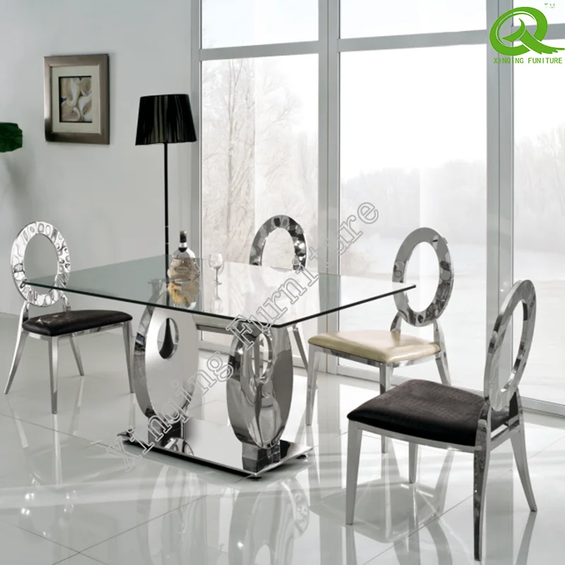 Hot Selling Modern Stainless Steel Marble DiningTable for Living Room Furniture
