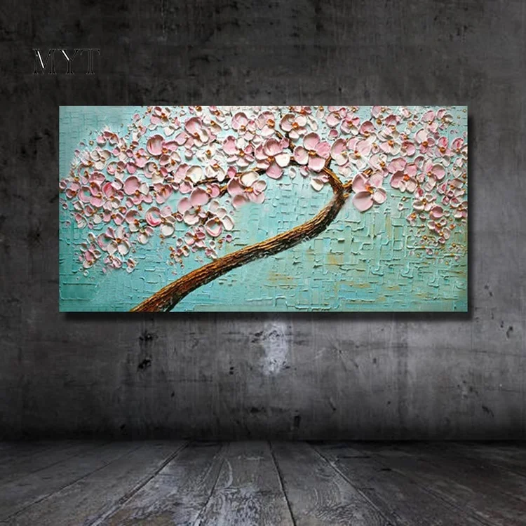 
Modern Oil Painting Hot Sale Discount Pink Tree 3D Flower Nail Art Decorations 