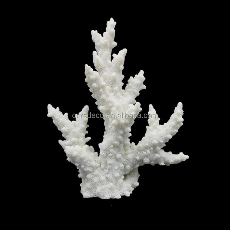 European Style Artificial Aquarium White Coral Tree Home Decoration White Resin Coral