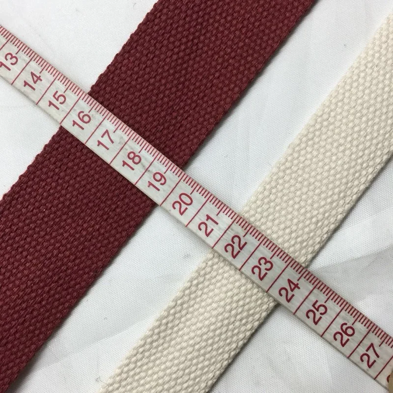 2.2mm thickness heavy cotton webbing tape 2cm 2.5cm 3.2cm 3.8cm 5cm