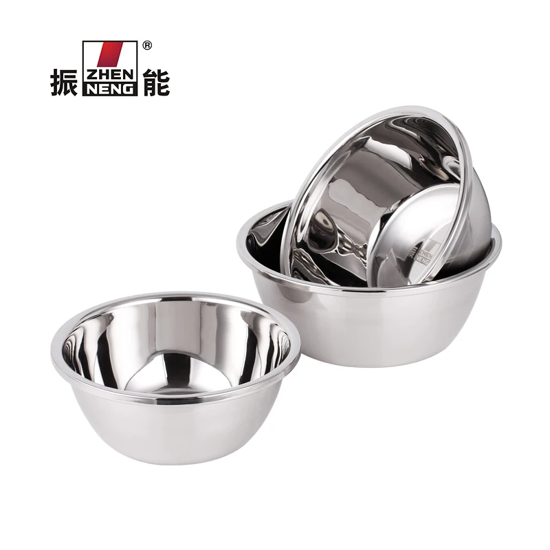 26CM Metal Serving Bowl Salad Soup Rice Noodle Bowls Set Food Stainless Steel Mixing soup Bowl for Kitchen